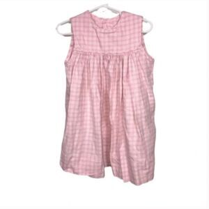 Rags Land Pink & White Plaid Sleeveless Dress